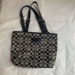 Black and Grey Coach purse